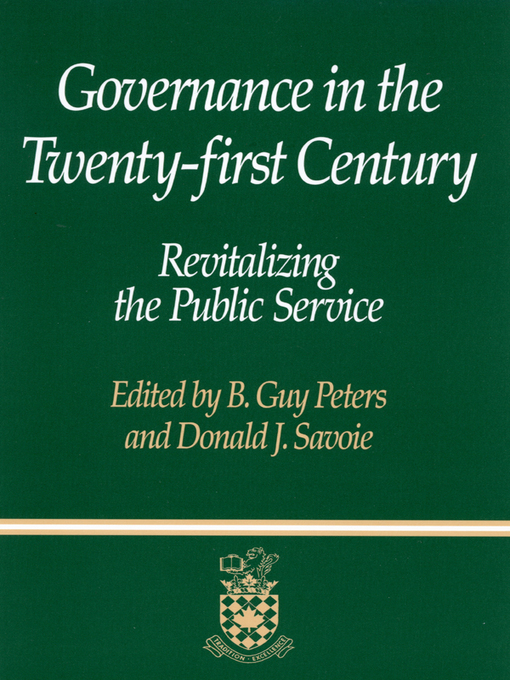 Title details for Governance in the Twenty-first Century by Guy Peters - Available